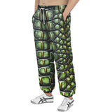 Men's Sweatpants Green Crocodile Skin