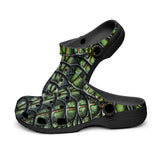 Classic Clogs Green Crocodile Skin