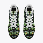 Air Cushion Sneakers Green Crocodile Skin