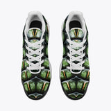 Air Cushion Sneakers Green Crocodile Skin