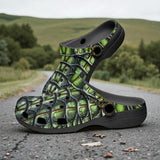 Classic Clogs Green Crocodile Skin