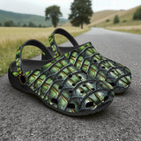 Classic Clogs Green Crocodile Skin