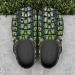 Classic Clogs Green Crocodile Skin