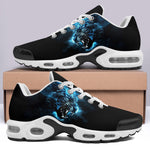 Air Cushion Sneakers Tiger Glowing Blue Smoke