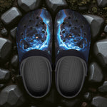 Classic Clogs Black Panther with Blue Lightning