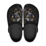 Classic Clogs Black Tiger Glowing Gold