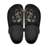 Classic Clogs Black Tiger Glowing Gold