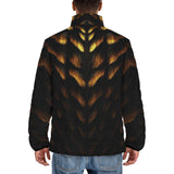 Down-Padded Puffer Jacket Tiger Gold Dripping Paint