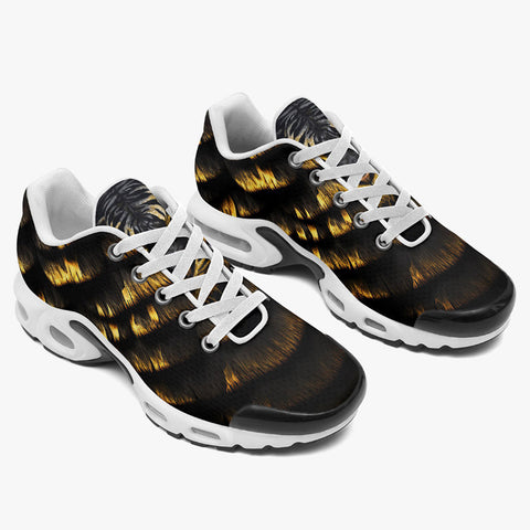 Air Cushion Sneakers Golden and Black Tiger Head