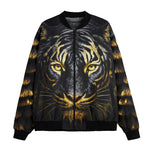 Bomber Jacket Golden and Black Tiger Head