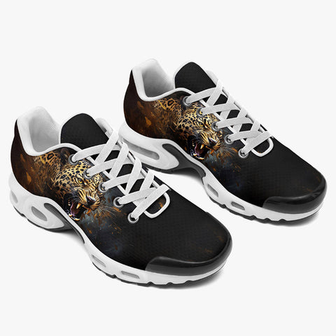 Air Cushion Sneakers Golden Leopard Roaring