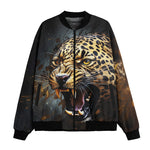 Bomber Jacket Golden Leopard Roaring