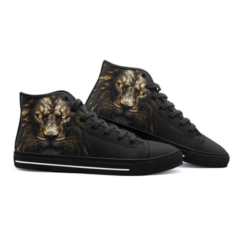 High-Top Canvas Shoes Lion with Lightning