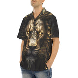 Hawaiian Shirt Lion with Lightning