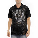 Men's Polo Shirt Snow Leopard Head