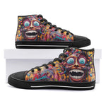 High-Top Canvas Shoes Psychedelic Bizarre Face