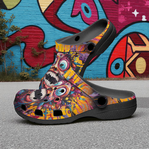 Classic Clogs Psychedelic Bizarre Face