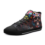 High-Top Canvas Shoes Colourful Balloons with Skull