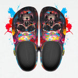 Classic Clogs Colourful Balloons with Skull