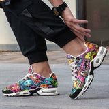 Air Cushion Sneakers Colorful Monsters Graffiti Art