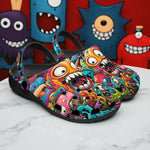Classic Clogs Colorful Monsters Graffiti Art