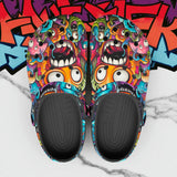 Classic Clogs Colorful Monsters Graffiti Art