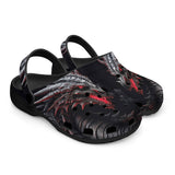 Classic Clogs Dragon Head with Fire