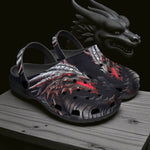 Classic Clogs Dragon Head with Fire