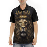 Men's Polo Shirt Golden Lion with Crown