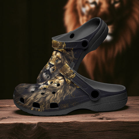 Classic Clogs Golden Lion with Crown