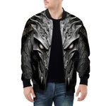 Bomber Jacket Metal Alien Skull