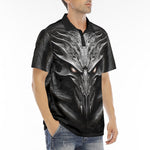 Men's Polo Shirt Metal Alien Skull