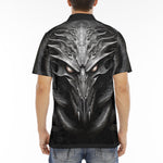 Men's Polo Shirt Metal Alien Skull