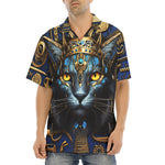 Hawaiian Shirt Egyptian Cat with Crown