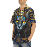 Hawaiian Shirt Egyptian Cat with Crown