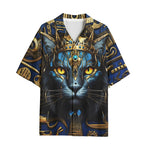 Hawaiian Shirt Egyptian Cat with Crown