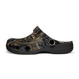 Classic Clogs Gold and Brass Aztecs Symbolism