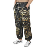 Men's Sweatpants Golden Mayan Skull Ornament