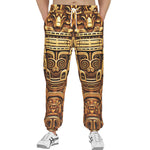 Men's Sweatpants Golden Aztec Carving