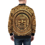 Bomber Jacket Golden Aztec Carving