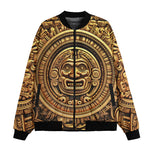 Bomber Jacket Golden Aztec Carving