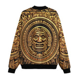 Bomber Jacket Golden Aztec Carving