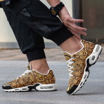 Air Cushion Sneakers Golden Aztec Carving