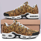 Air Cushion Sneakers Golden Aztec Carving