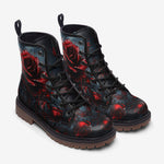 Leather Boots Gothic Bloody Rose