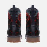 Leather Boots Gothic Bloody Rose