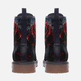 Leather Boots Gothic Bloody Rose