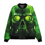 Bomber Jacket Green Skull with Gas Mask