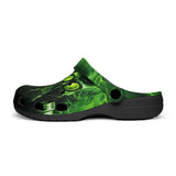 Classic Clogs Green Skull with Gas Mask