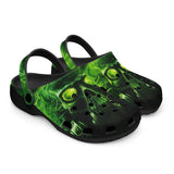 Classic Clogs Green Skull with Gas Mask